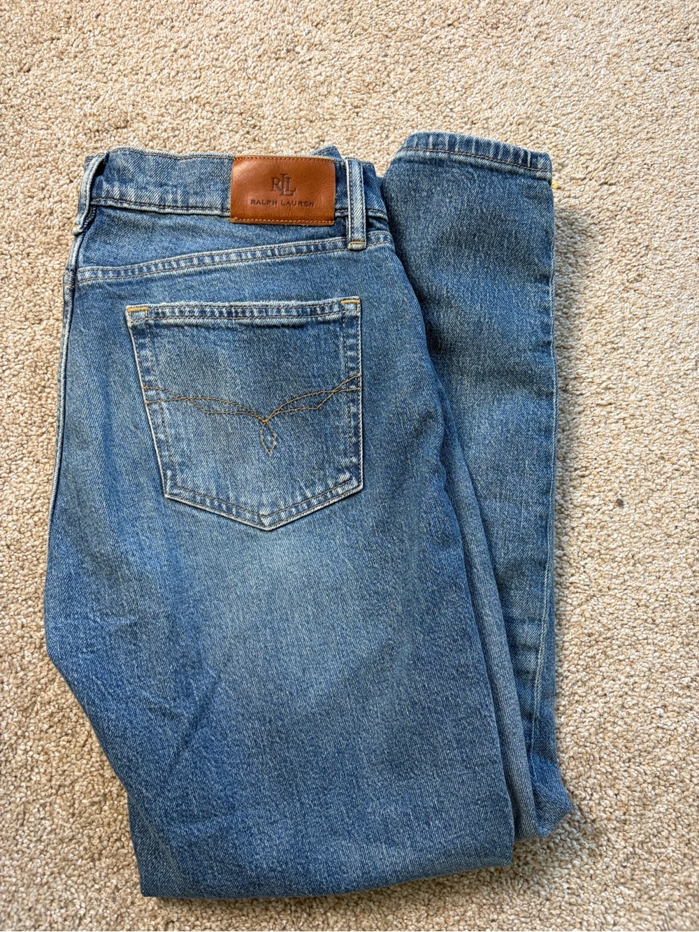 Ralph Lauren Women's Straight-Leg Blue Denim Jeans